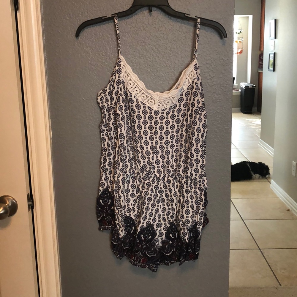 Off the shoulder romper with pockets